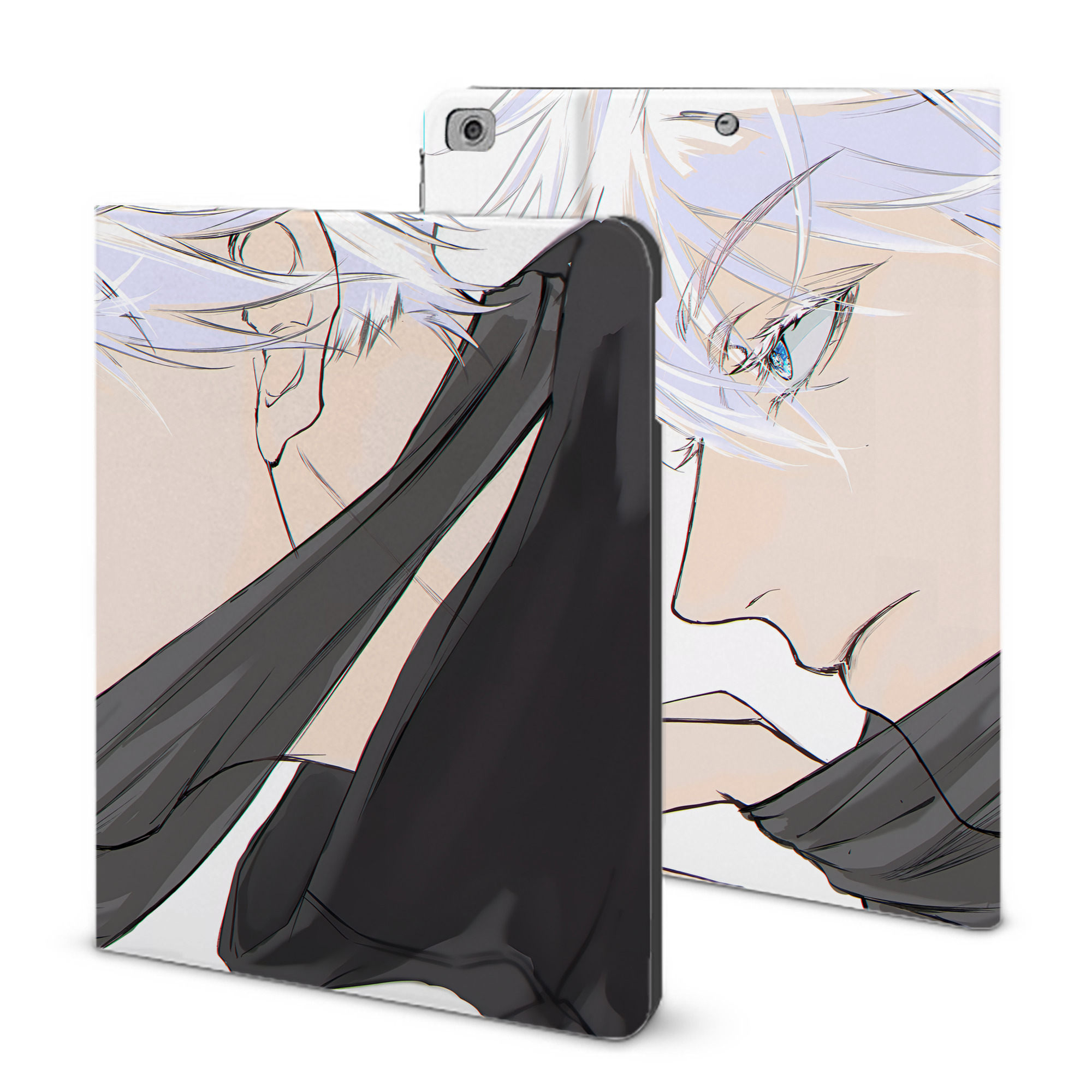 （画像用） 呪術廻戦 Jujutsu Kaisen IPad ケース ブック型 PUレザー TPU 耐衝撃 軽量 薄型 ペン収納なし 全面保護 IPad 各モデル対応
